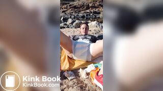 Diaper mess at the beach