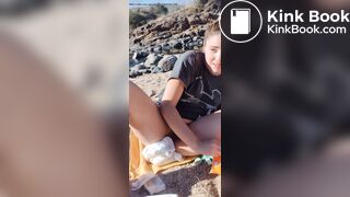 Diaper mess at the beach