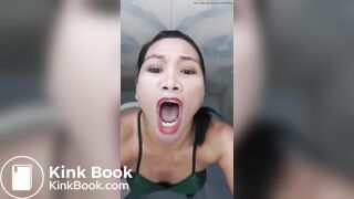 Asian scat queen shit feeding