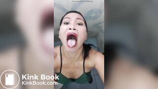 Asian scat queen shit feeding