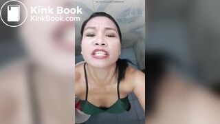 Asian scat queen shit feeding