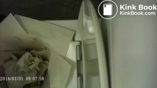 Big fart, piss, grunts and poop. She uses so so much pa