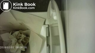 Big fart, piss, grunts and poop. She uses so so much pa