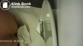 Big fart, piss, grunts and poop. She uses so so much pa