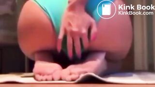 Pooping in light blue panties - video 2