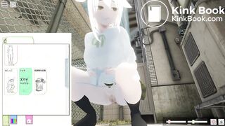 SchoolGirl Street poop and Peeing