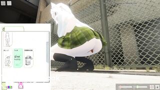 SchoolGirl Street poop and Peeing
