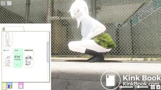 SchoolGirl Street poop and Peeing