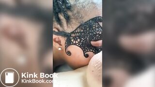 Sexy woman lick a shitty asshole