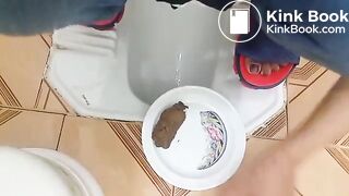 pooping on a plate and feeding it to a slave