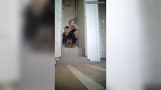 Beautiful Russian woman spy wc poop 43