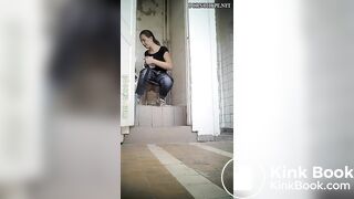 Beautiful Russian woman spy wc poop 43