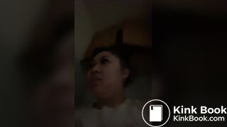 Asian TT girl quick poop