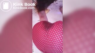 Hot shit in red panties