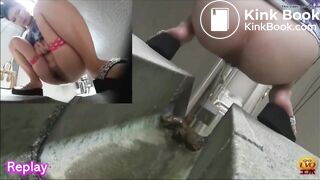 WOMAN'S DEFECATING OUTDOORS 1