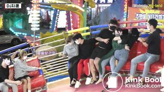 Korean girl poops in an attraction (it's hard to see)