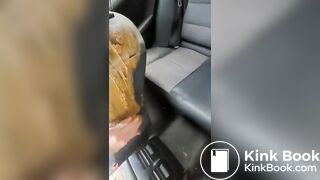 smearing her shit all over her exes car