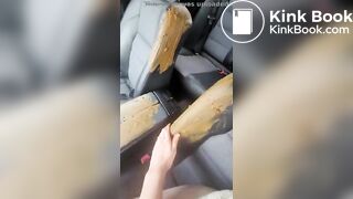 smearing her shit all over her exes car
