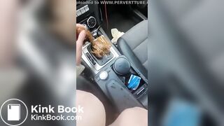 smearing her shit all over her exes car