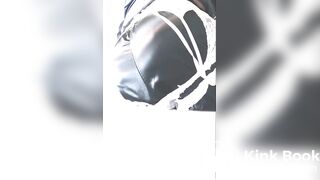 Hard poop in nylon shorts.