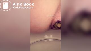 Young german girl drops big log