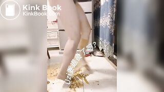 Chinese scat 龙宝 雅儿姐 黄金涂抹 羞辱吃屎狗 01