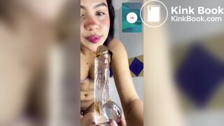 Latina does dirty anal then licks her dildo