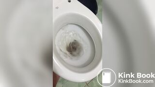 Woman tries to flush toilet, but feces won't go down