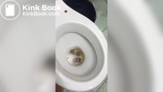 Woman tries to flush toilet, but feces won't go down