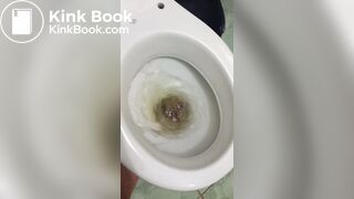 Woman tries to flush toilet, but feces won't go down