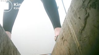 girl with big ass spied shitting in toilet ditch2