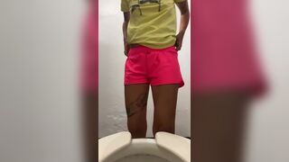 beautie girl in toilet