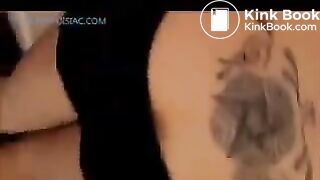 Beautiful chick pooping