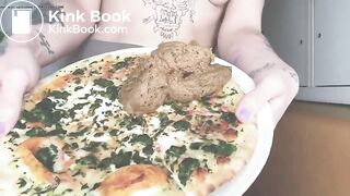 delicious pizza with shit