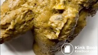 Girl Shits in a Plate for Breakfast