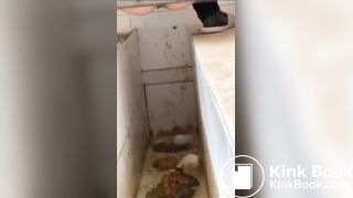 Girls poop in the toilet - video 2