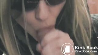 Chick sucks and shit on dick