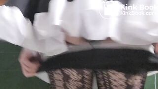 Maid fills her diaper