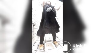 Japanese girl pooping in toilet 5