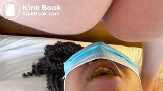 Slave Yuna devours mouthfuls of ...'s shit