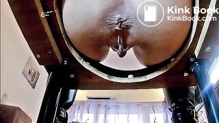 Pretty girl does a soft potty chair poop and wipes