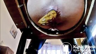 Pretty girl does a soft potty chair poop and wipes