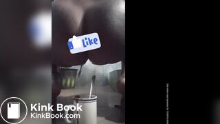 Girl has explosive squirty diarrhea in coffee cup