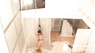 Asian girl drink from a tube
