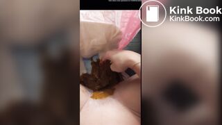 messy diaper shit full