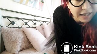 Girl poops her diaper.