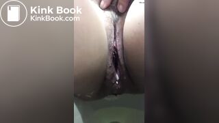 Milf with creamy pussy pee and shit lots