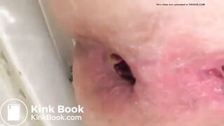 girl Piss and lovely shit in closeup