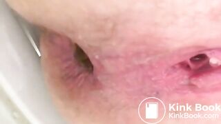 girl Piss and lovely shit in closeup