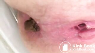 girl Piss and lovely shit in closeup